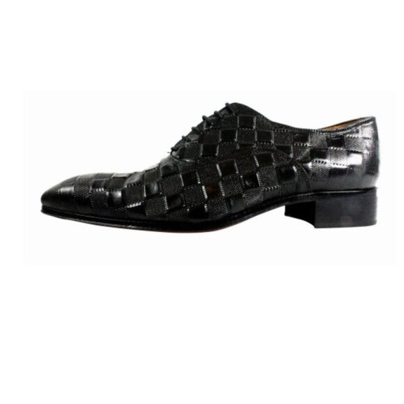 Zan Black Oxford Shoes, Men’s Leather Shoe main image 6